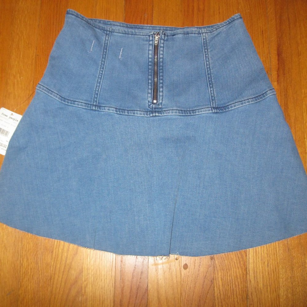 NWT We The Free Highlands Denim Mini Skirt - Picture 3 of 9